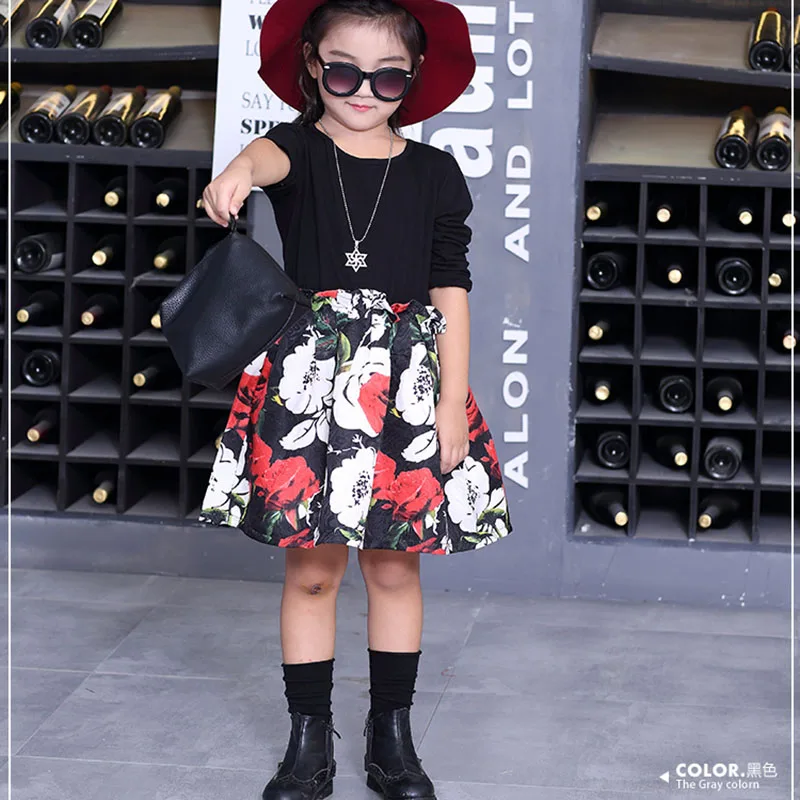 Girls Dresses 2022 New Spring Summer Children Clothing Girls Floral Princess Dress Casual Kids Party Clothes 4 6 8 10 12 Years