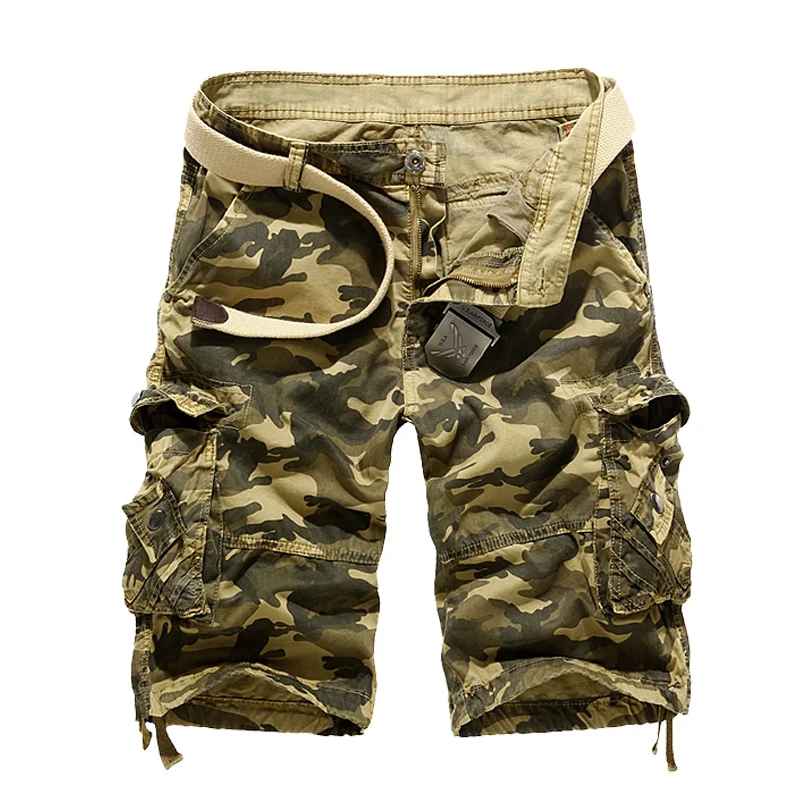 2024 New Camouflage Loose Cargo Shorts Men Cool Summer Military Camo Short Pants Homme Tactical Cargo Shorts Drop Shipping