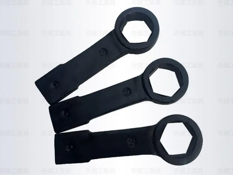 black heavy duty peening six angle wrench single head  straight handle NO.C0253