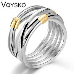 Fashion Rings For Women Party Rock Vintage Anillo Gold-Color Female Stainless Steel Jewelry Rings Wholesale Gift Accessories