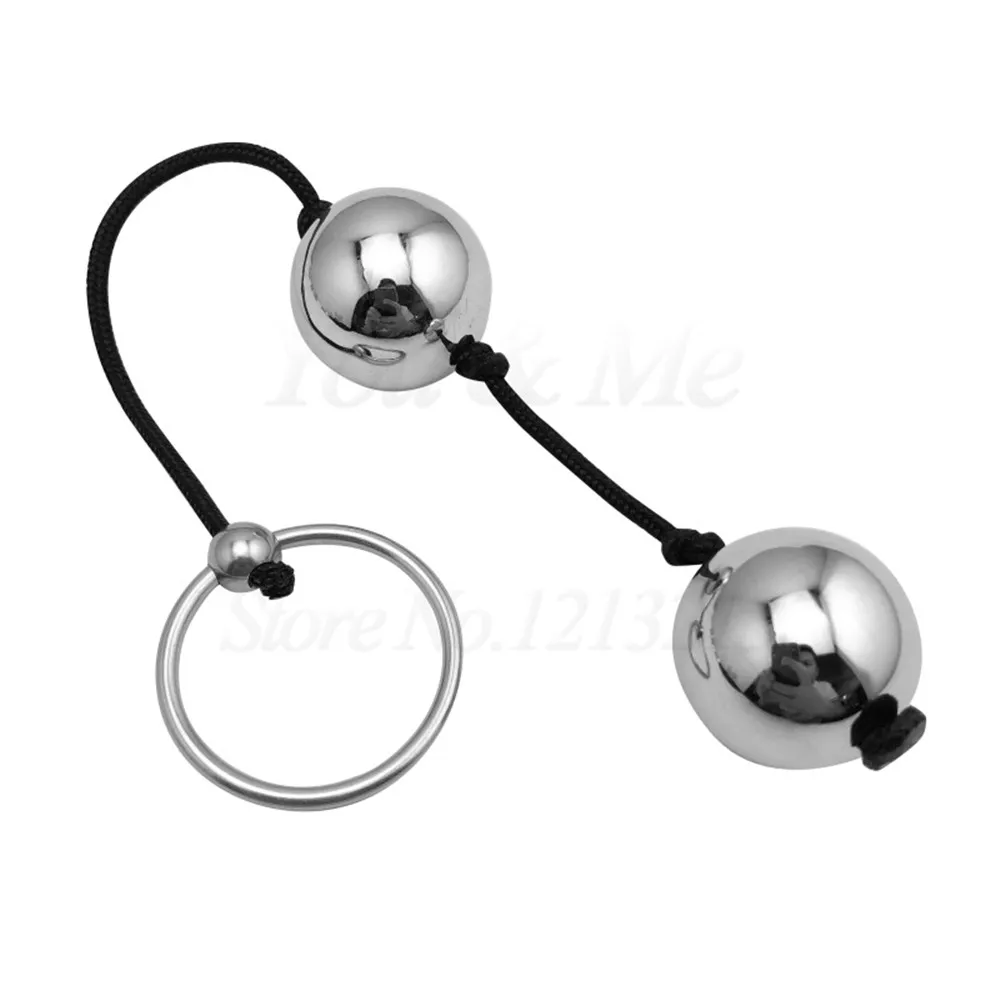 Stainless Steel Vaginal Exercise Muscle Trainer Love Ben Wa Kegel Ball for Women Men Metal Cock Scrotum Bondage Weight Ball Ring