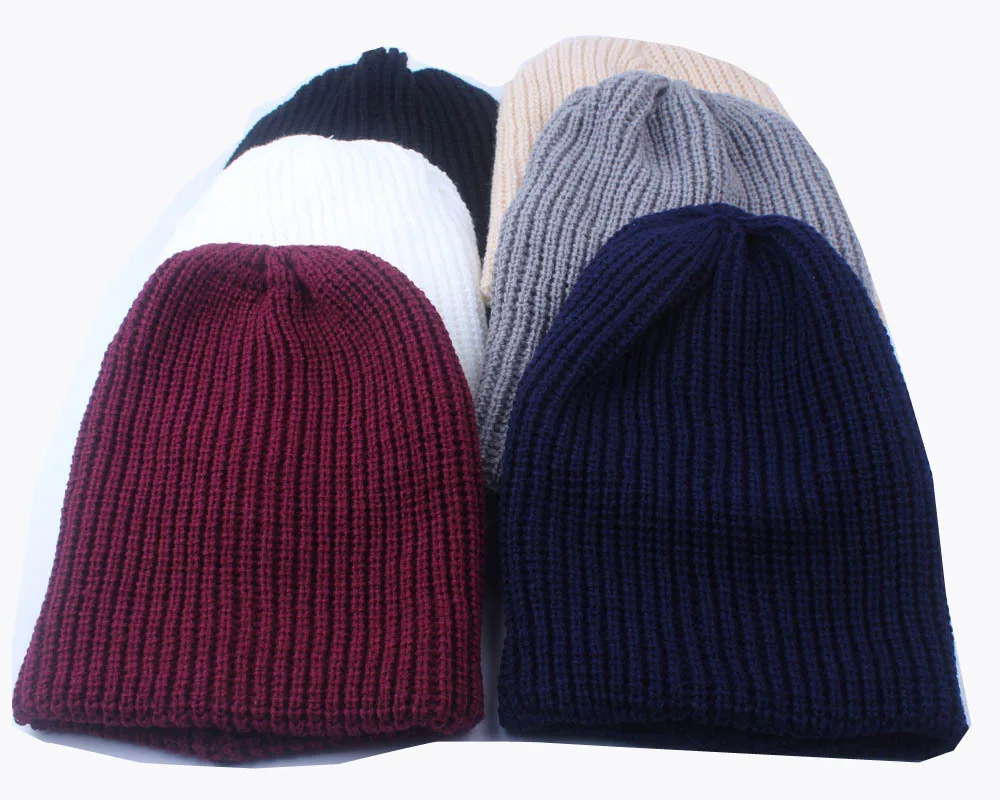 Solid Knitted Beanie Hat Winter Hats for Women Mens New Cute Knit Cap Skullies Autumn Warm Skull Bonnet Girls Ladies Casual Caps