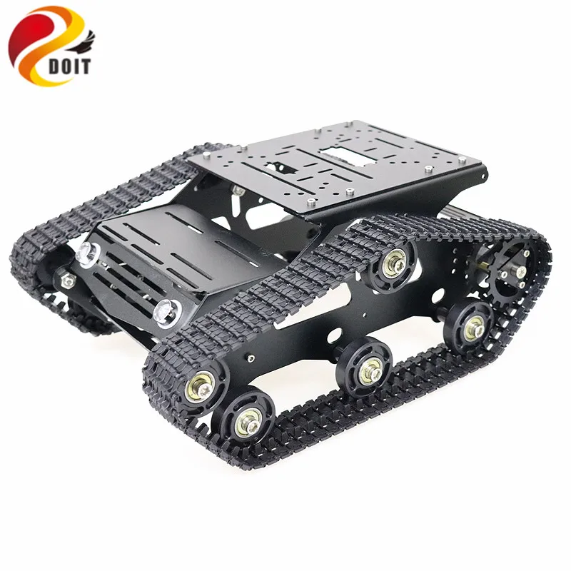 Tracked Robot Tank Chassis with Aluminum Alloy Frame Robotic Arm Interface Holes for Robot Project Graduation Design