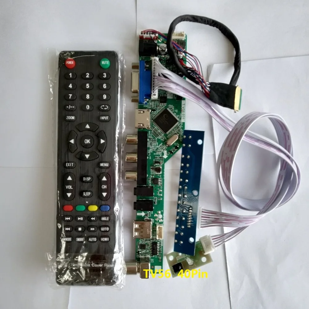 

Комплект Для LP156WH3(TL)(BC), USB 15,6, экран панели 1366X768, 40pin, LVDS, VGA, пульт дистанционного управления LCD светодиодный TV, AV, контроллер, плата драйвера