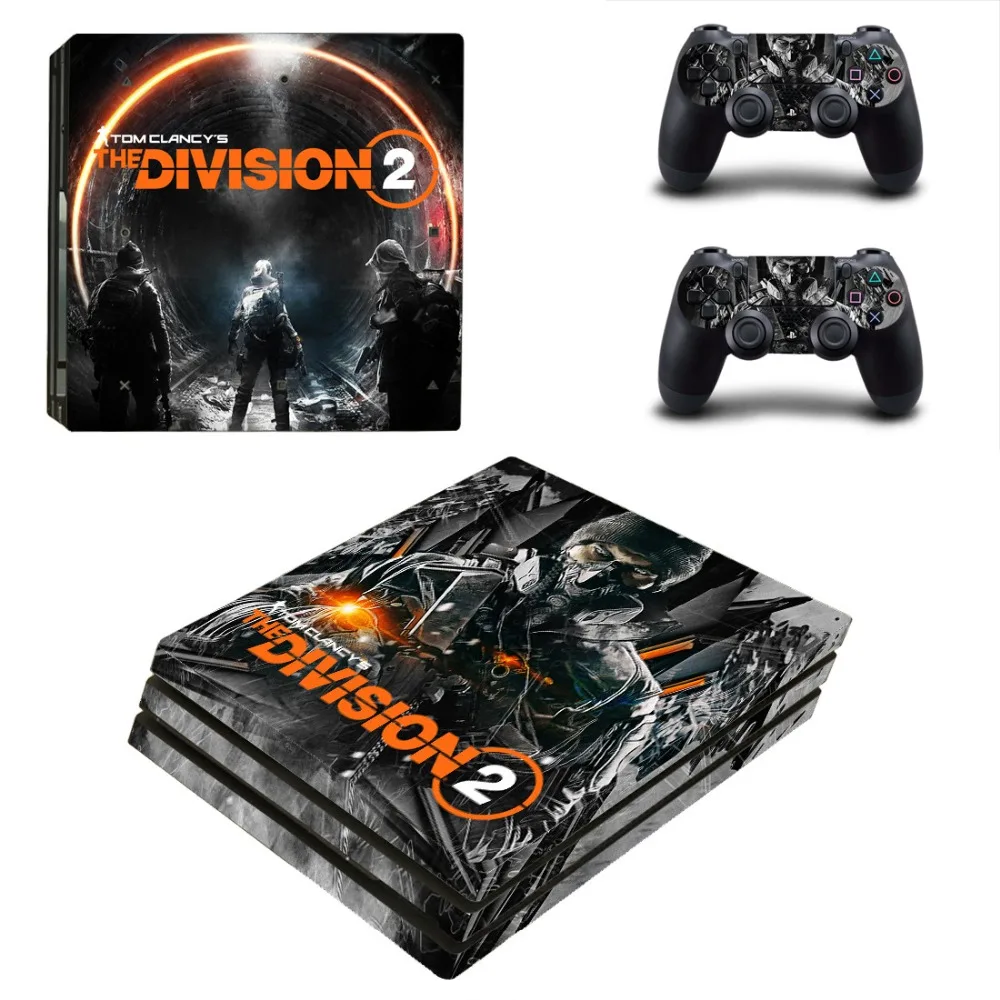 Tom Clancys The Division 2 PS4 Pro Skin Sticker For Sony PlayStation 4 Console and Controllers PS4 Pro Skin Sticker Decal Vinyl