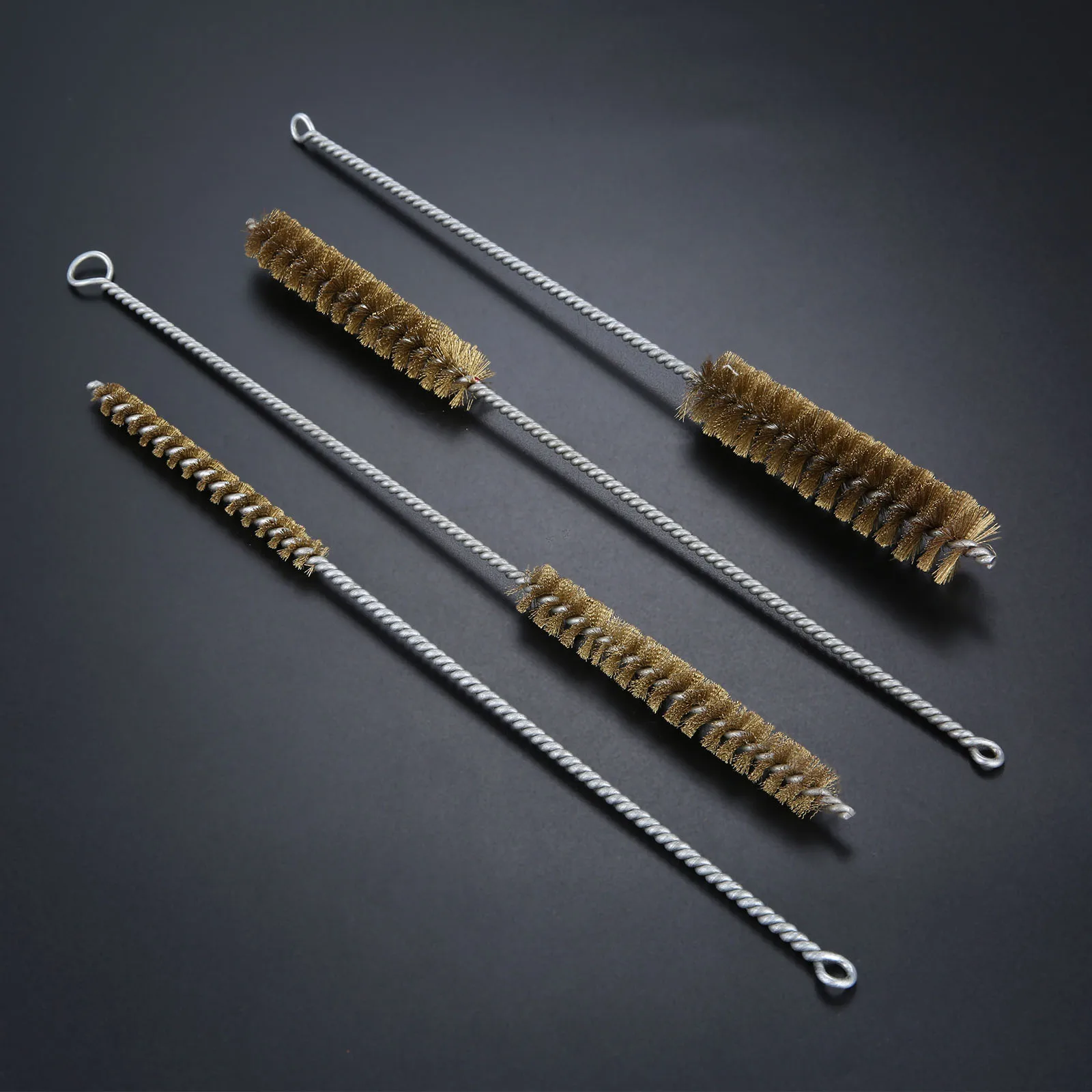 Wire Tube Brush Cleaning Tools 10mm 15mm 20mm 25mm Diameter Spiral Twisted Brass Wire Tube Brush 30cm