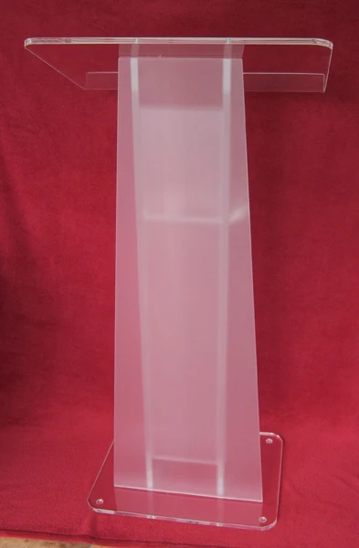 church acrylic podium/Clear Acrylic Frosted glass plate platform