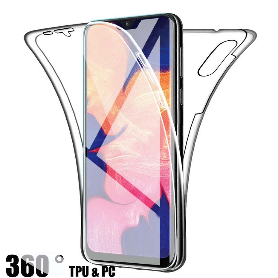 360 Silicone Phone Case For Samsung Note 10 9 8 S10 5G s10e Plus Shockproof TPU Full Cover For Samsung Galaxy A20e A50 A40 Case