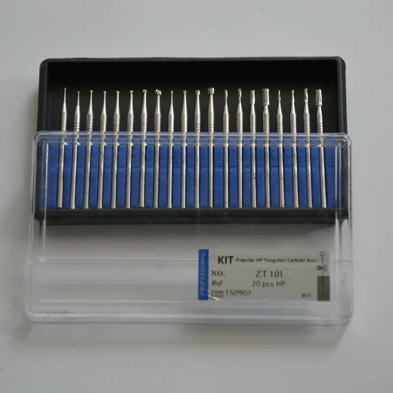 20pcs popular HP Tungsten carbide burs kit with small head or sharp edge for polishing metal alloy ceramic jewelery