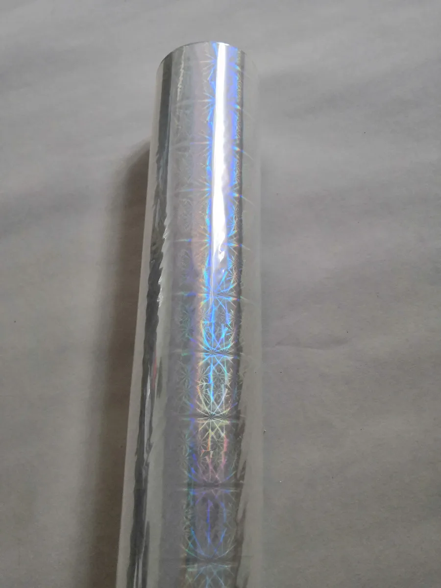 

Holographic foil transparent chrysanthemum pattern stamping foil hot press on paper or plastic transfer film