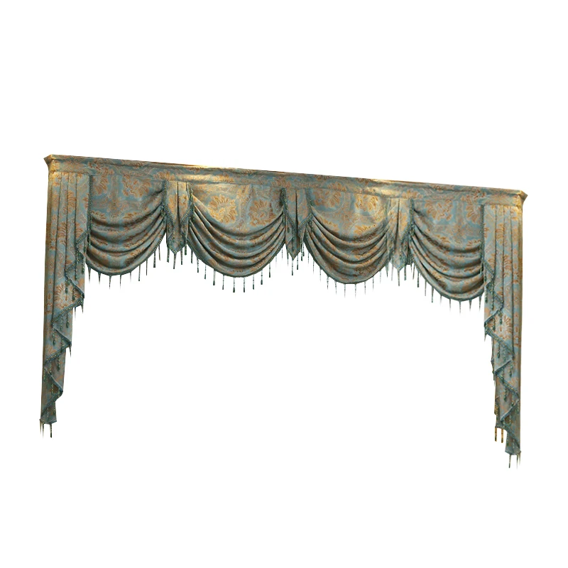 New Pelmet Europe Luxury Valance Curtains for Living Room Window Curtains for Bedroom Curtains 1 Piece Custom Made