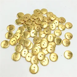 New 100pcs GOLD Plastic Buttons 12mm Sewing Craft 2 Holes Wholesales