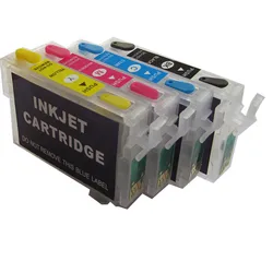 Cartucho de tinta recargable 73N T0731N 73 para EPSON Stylus T13 TX102 TX103 TX121 C79 C90 C92 C110 CX3900 CX4900 CX5500 CX5501