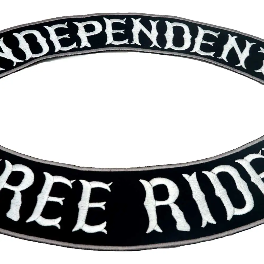 INDEPENDENT FREE RIDER ROCKER Embroidered Sewing Label punk biker Patches Clothes Stickers Apparel Accessories Badge