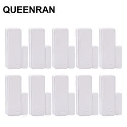 10pcs Two way Wireless Door Window Magnetic Sensor Alarm System for Home Security 433MHz Door Detector Contact Open/Close Signal