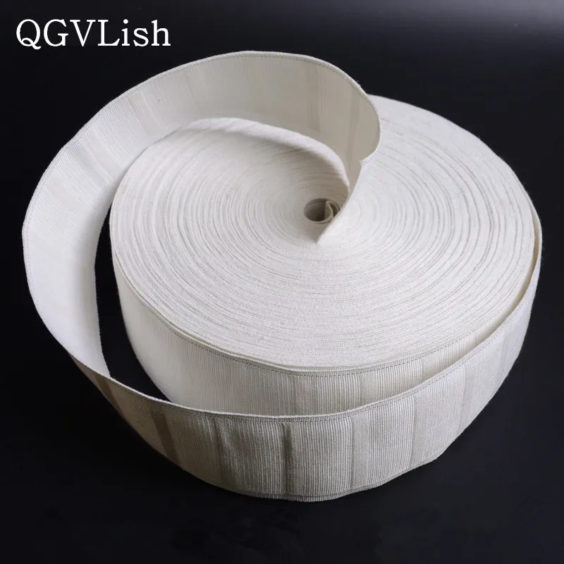 QGVLish 45M White Cotton/Polyester Thicken Curtain Tape Belt Ribbon For Hooks Curtain Accessory DIY Sewing Sun Protection Decor