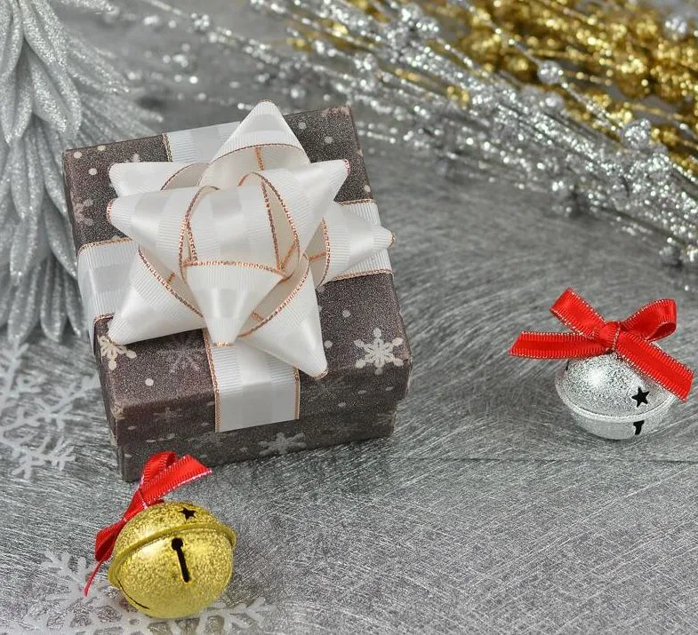 10 Yards 10MM/16MM/25MM/38MM Glitter Gold Edge Double Sided Grosgrain Ribbon Christmas Decor Materials Hair Bows Gift Packing
