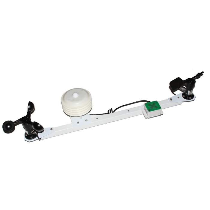 محطة الأرصاد الجوية الصغيرة سرعة الرياح والرياح الاتجاه ميزان الحرارة شاشة السكك الحديدية الثابتة للمطر والثلج الاستشعار اجتياز