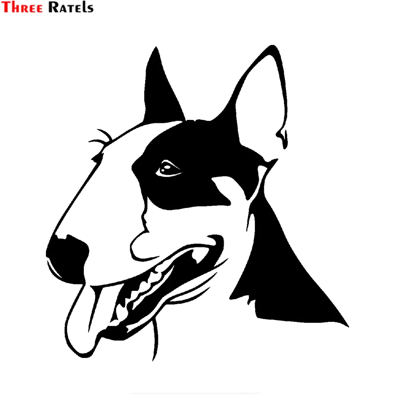 Three Ratels TZ-1897# 15x15.6cm I Love My Bull Terrier Car Sticker Funny Car Stickers Styling Removable Decal