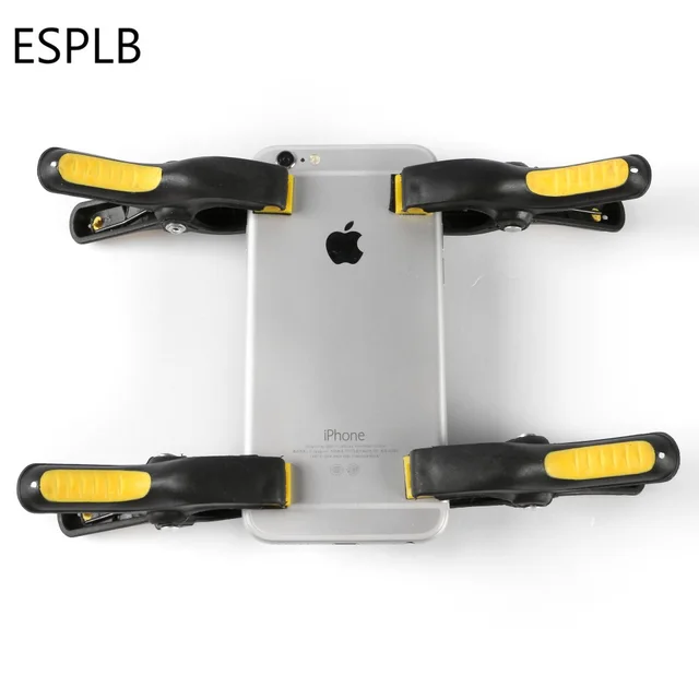 ESPLB 4 sztuk plastikowe klipsy oprawa uniwersalny telefon/ekran LCD tabletu mocujący zacisk narzędzia dla iPhone Samsung iPad zestaw narzędzi do naprawy