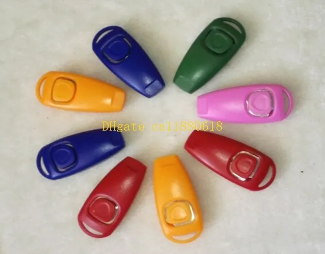 

1000pcs/lot Free Shipping 2 in 1 Dog whistle Clicker Pet Training Obedience Trainer whistle Combination Trainer repeller Aid