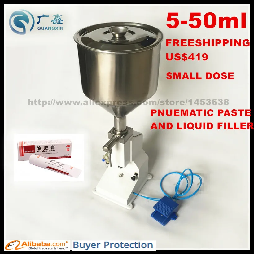 

Free Shipping A02 Manual Filling Machine(Pneumatic) small dose paste filling machine,small dose liquid filling mahine