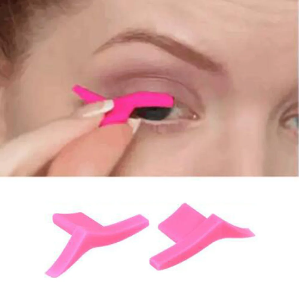 Tampon crayon Eyeliner en Silicone, 2 pièces, classique, facile à porter, outil de maquillage, double face, outils cosmétiques