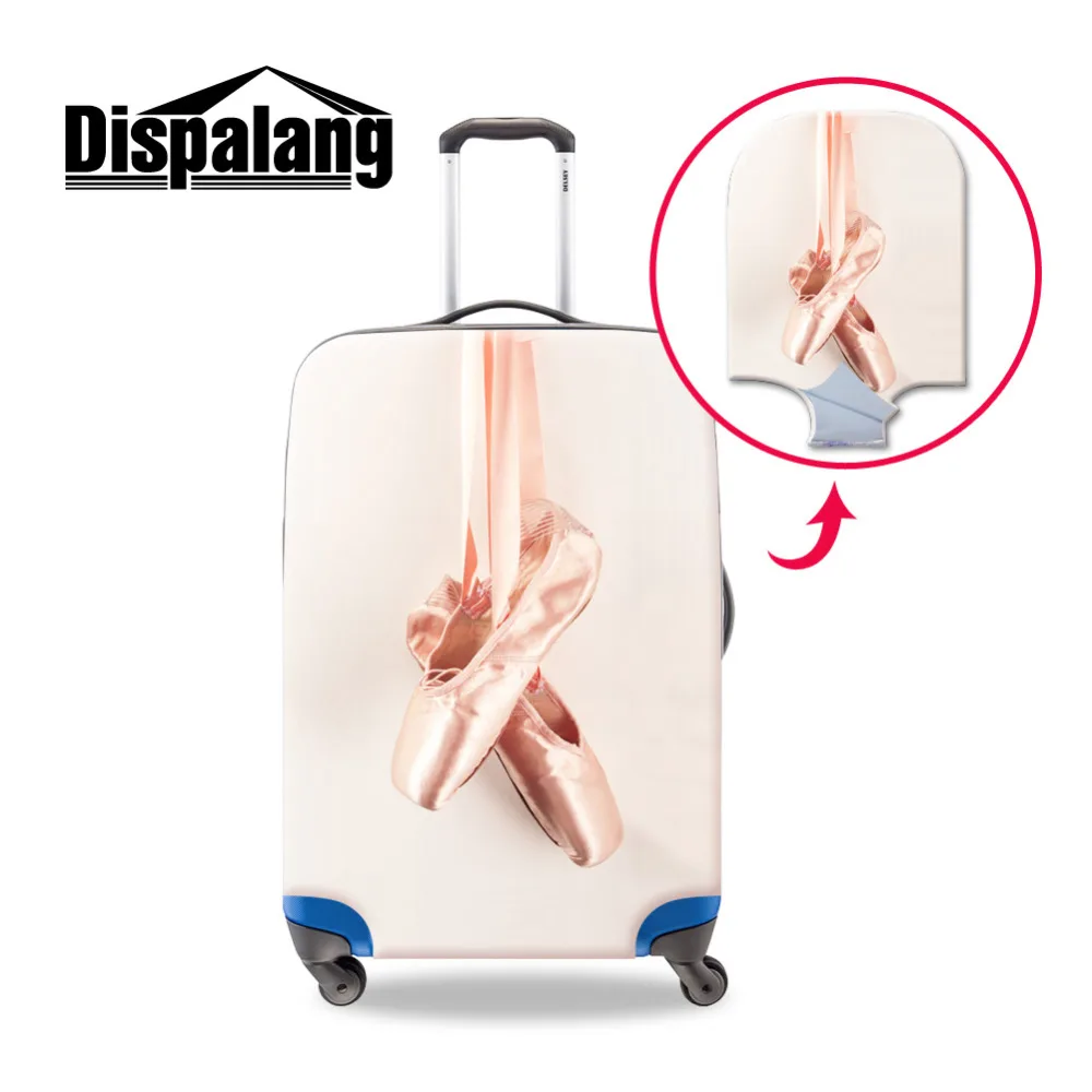 

Dispalang cute ballet dancing girl print anti-dust travel luggage cover waterproof travel suitcase cover for 18-30 inch case