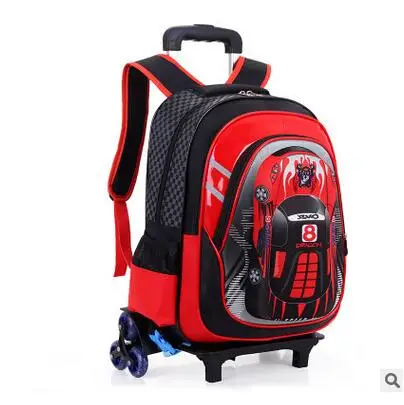 kids School Bags On wheels Trolley School backpacks wheeled backpack kid\'s School Rolling backpack for boy Children Travel bags