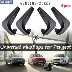 4pcs Universal Mud Flaps Mudflaps Splash Guards Mudguards Front Rear For Peugeot 107 108 207 208 407 Partner SD SW CC 206