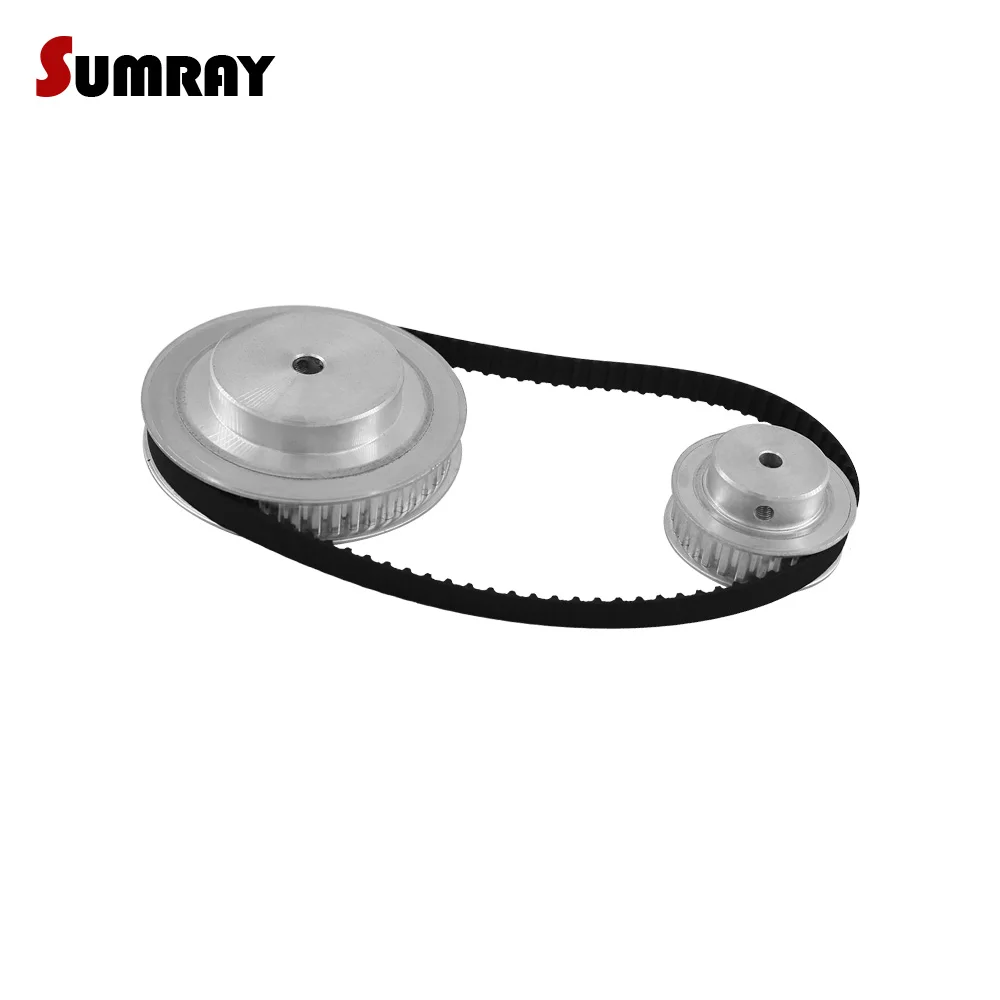 

XL 20T 60T Tooth Belt Pulley Set Reduction 1:3 100mm Center Distance Synchronous Pulley Wheel Kit 164XL Timing Belt for 3D Parts