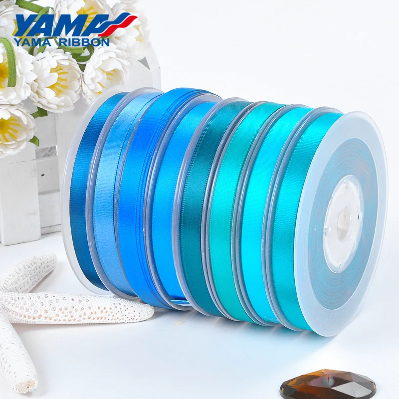 YAMA 25 28 32 38mm 100 yards/lotto Unico Viso Nastro di Raso Viola per il Partito Decorazione di Cerimonia Nuziale Handmade rosa Fiori Artigianato