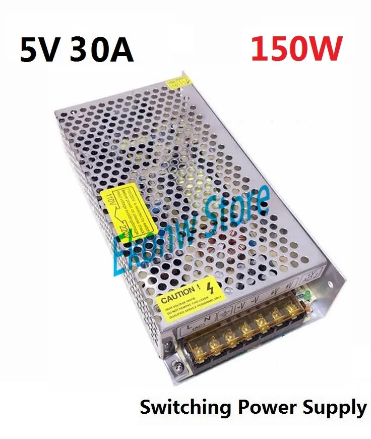 150W 5V 30A Switching Power Supply Factory Outlet SMPS Driver AC110-220V to DC5V Transformer for LED Strip Light Module Display