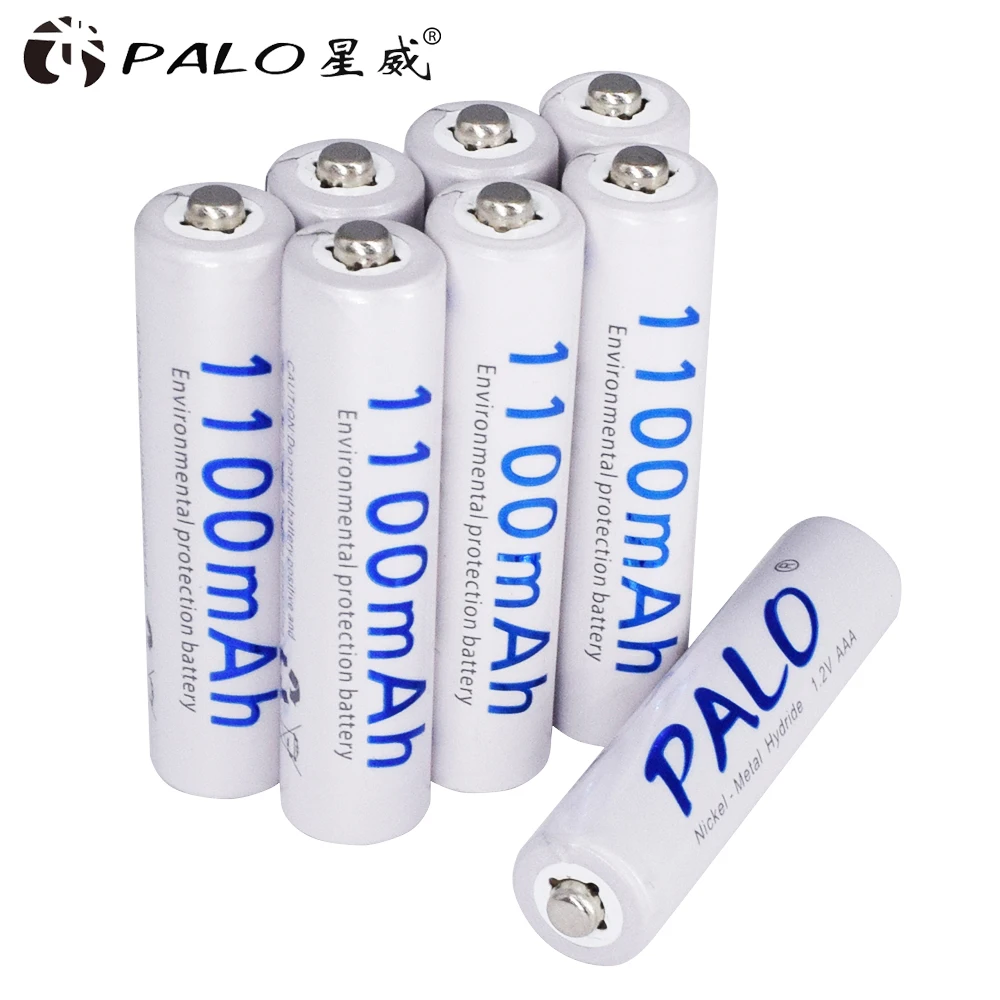 Palo-ledライト用の充電式バッテリー,1100mah,1.2v,aaa nimh,プリチャージ,カメラ,mp3,mp4,マイク用