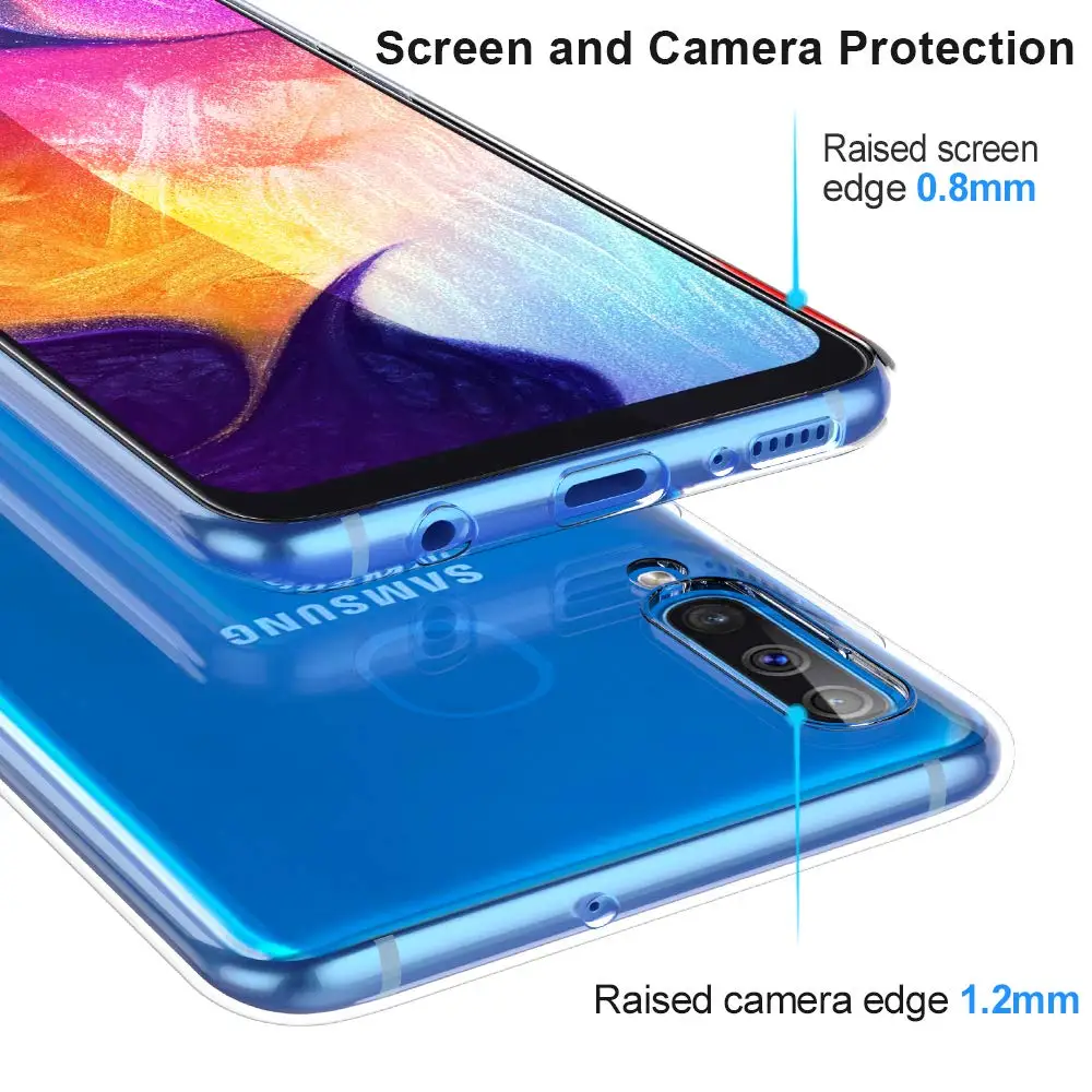 For Samsung Galaxy A50 Case Slim Clear Soft TPU Coque For Samsung A50 A 50 2019 A505 A505F Silicone Protective Transparent Cover image 4