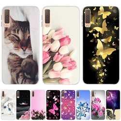 for Samsung A7 2018 Case Soft Silicone Back Cover Cute Cartoon Phone Case For Samsung Galaxy A7 A 7 2018 A750 A750f Case Bumper