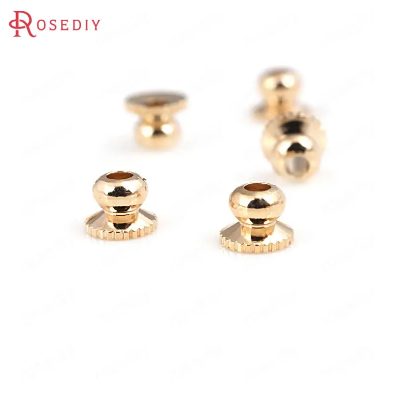 (B056)20 pieces 4x3mm High Quality Champagne Gold Color Plated Brass Beads Caps Diy Jewelry Accessories