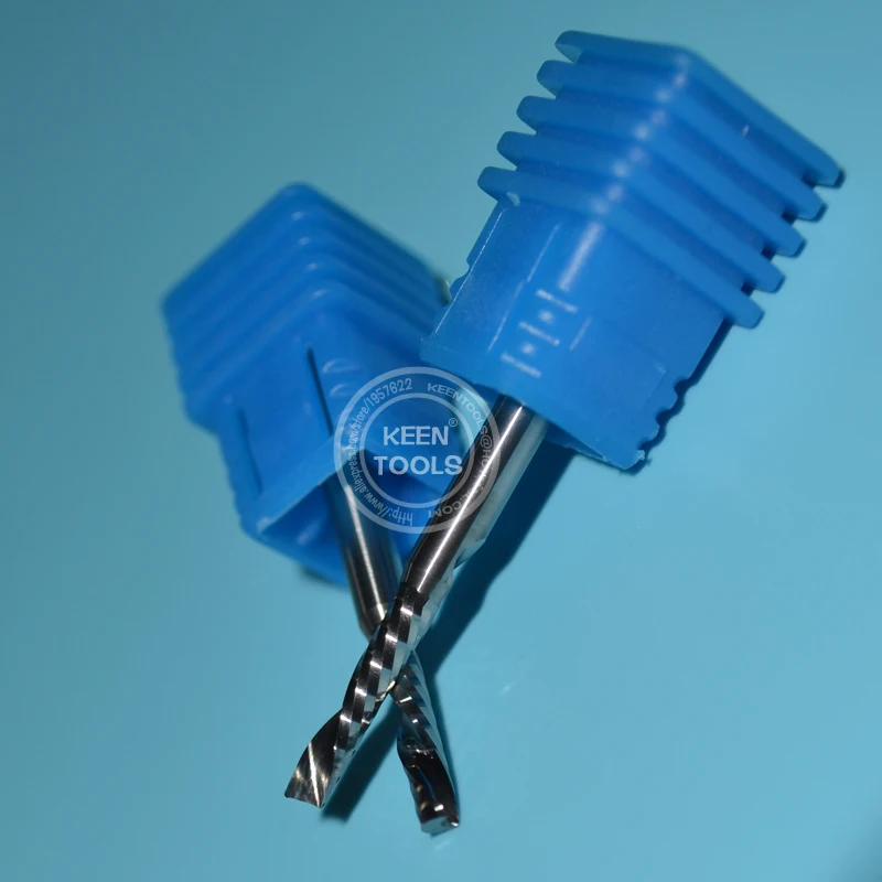솔리드 카바이드 절단 도구, 단일 플루트 나선형 아크릴 PVC 커터, CNC 목재 엔드밀 세트, EM3.2.512mm