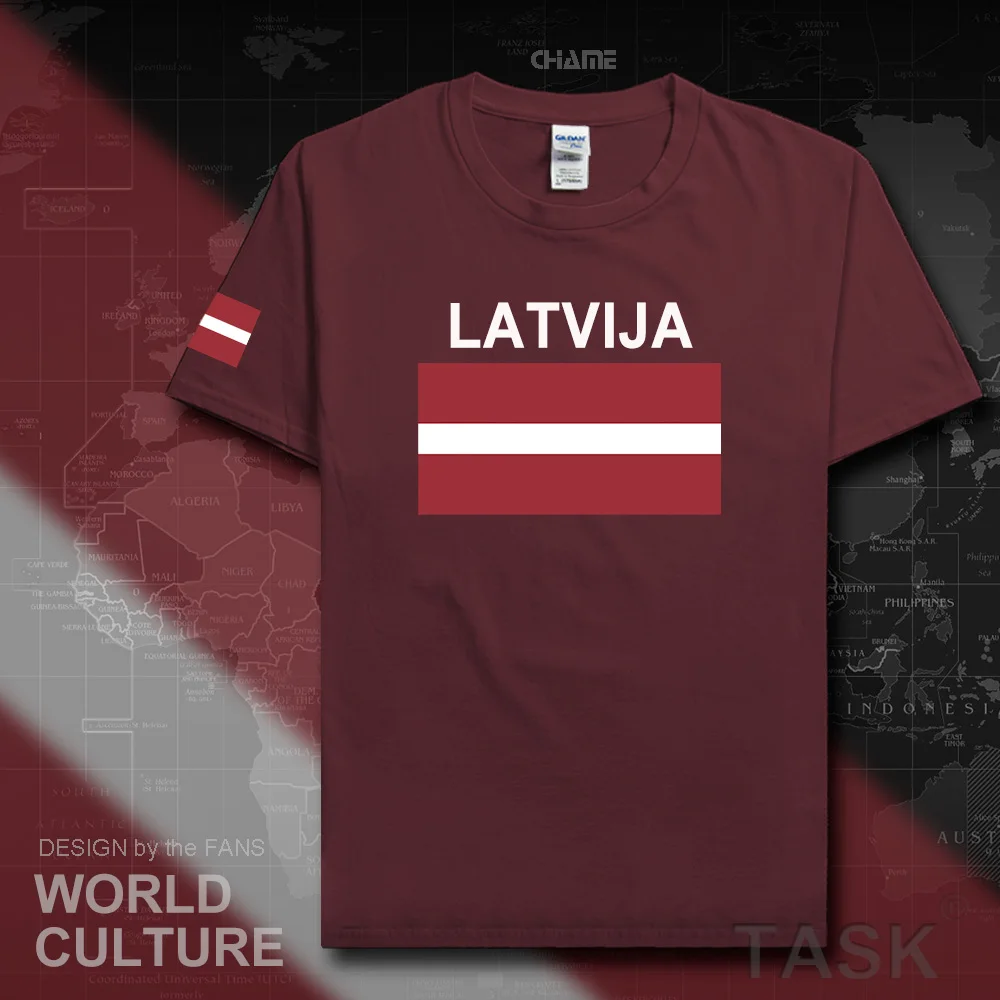 Latvia Latvija men t shirts 2017 jerseys nation team tshirt 100% cotton t-shirt clothing tees country sporting flag Latvian LVA