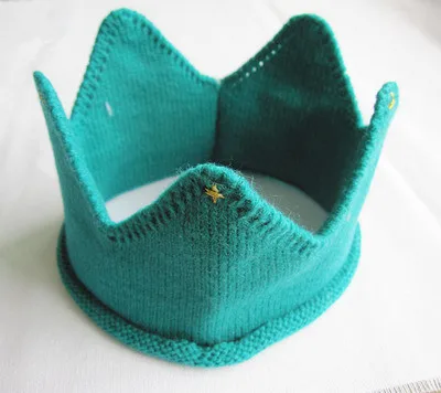 Hot and nice design Woolen Yarn Cute Baby Boys Girls Crown Knit Headband Hathair accessories hat tiaras infantil