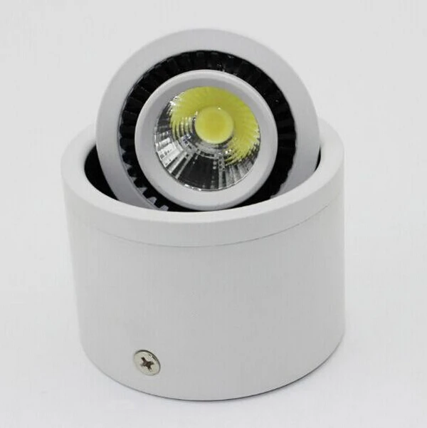 12pcs Dimmable 7W 10W 15W LED Ceiling Down Light Surface Mounted Round Spotlight Cylinder Lamp AC110V/AC220V