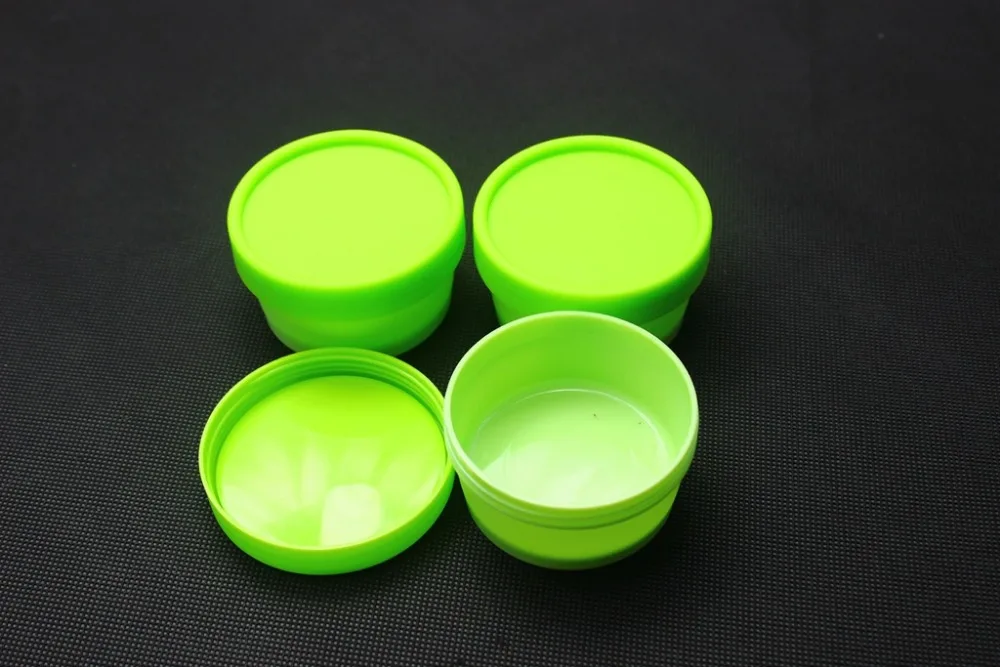 50PCS 50g green cylinder mask PP bottle, facial mask cream jars