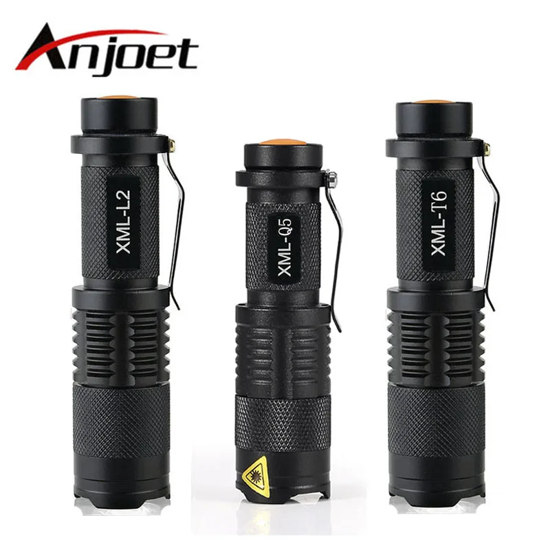 Portable light  Mini zoom Tactical flashlight led torch cree xm l2 Waterproof light 18650 or 14500 Tactical frame Tail switch