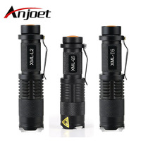 Portable light  Mini zoom Tactical flashlight led torch cree xm l2 Waterproof light 18650 or 14500 Tactical frame Tail switch