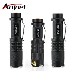 Portable light  Mini zoom Tactical flashlight led torch cree xm l2 Waterproof light 18650 or 14500 Tactical frame Tail switch