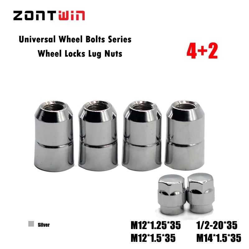 4nuts+2keys  MAlloy  Wheel Nut Locks, ANTI-SHEFT NUT FOR the wheel/ rims of DODGE Journey Jeep Ford mustang Escape