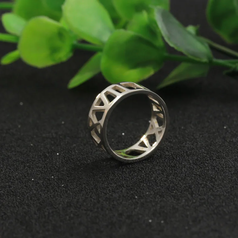 

Hollow Roman format Custom Name Ring Men Solid Silver 925 Personalized Engagement Women Ring