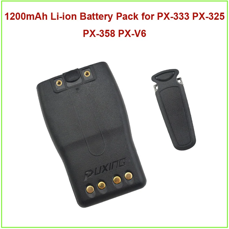 Paquete de batería de iones de litio para walkie-talkie, DC7.4V, 1200mAh, para PUXINGPX-333, PX-325, PX-358, radio