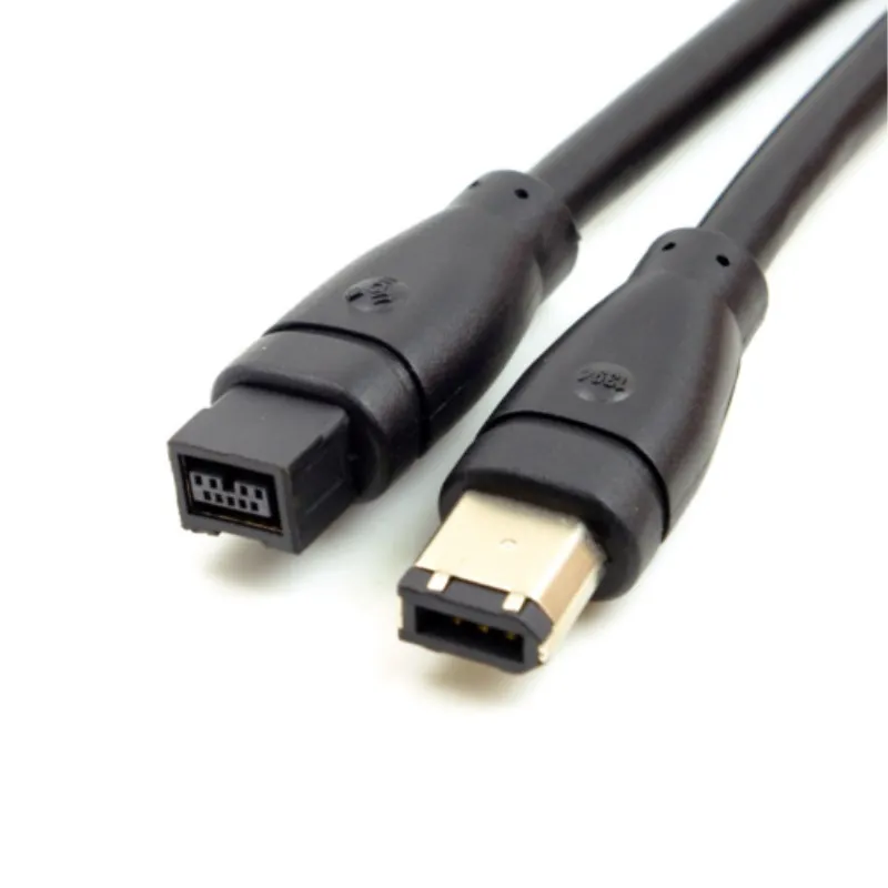 9 Pin / 6 Pin Beta Firewire 800 to Firewire 400 9 Pin / 6 Pin Cable IEEE 1394B Black Color 1.8M