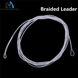 Maximumcatch Braided Leader Line 6ft/10ft 20lb 2pc Floating Leader Fishing Line with 2 Loops